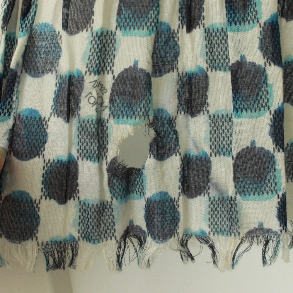 Louis Vuitton Blue and Black Checkered Scarf